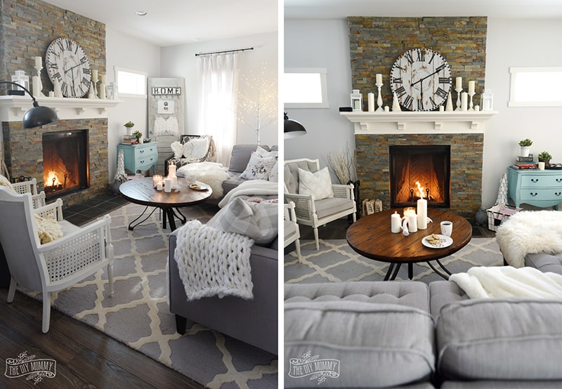 Winter living room decor