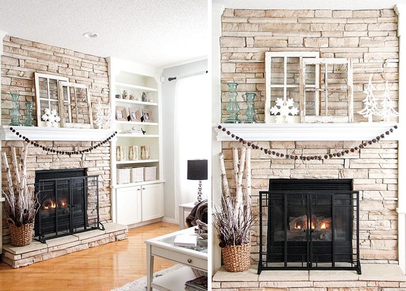 Winter living room decor