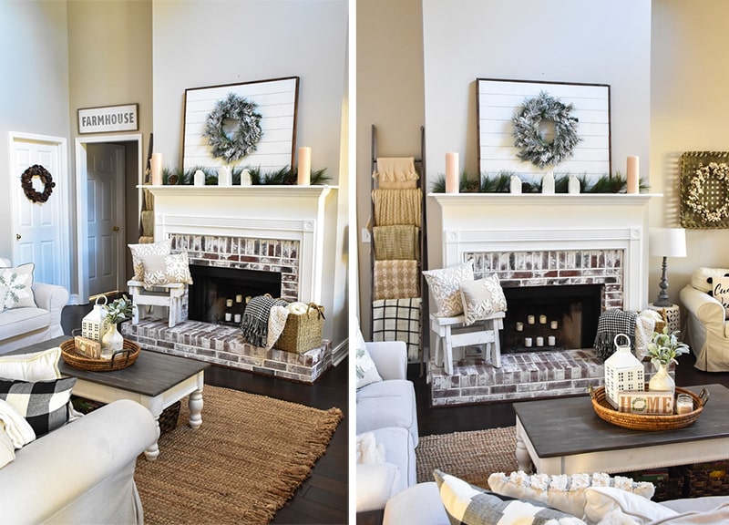 Winter living room decor