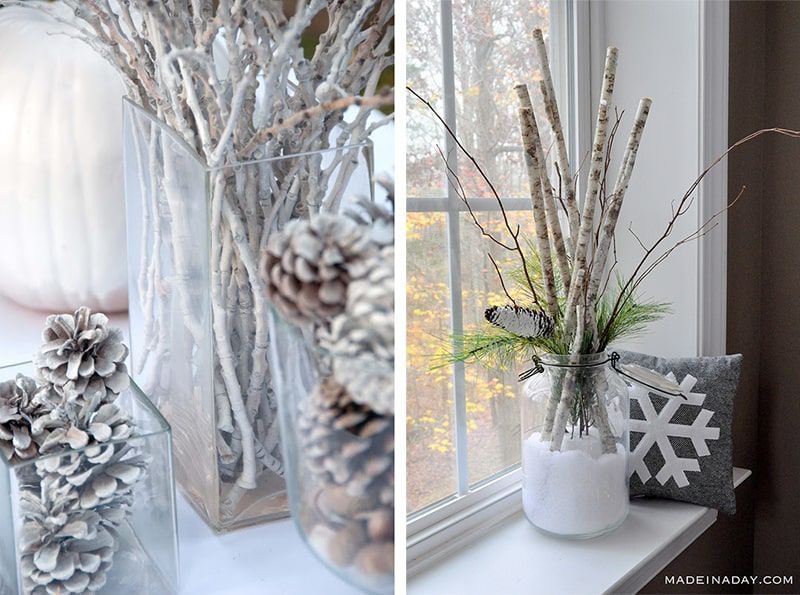 Winter living room decor