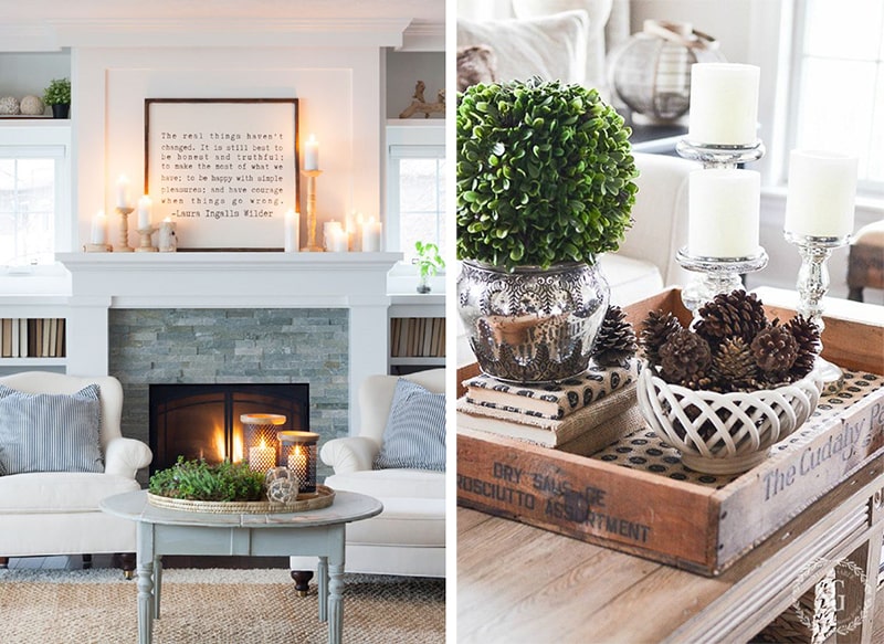 Winter living room decor