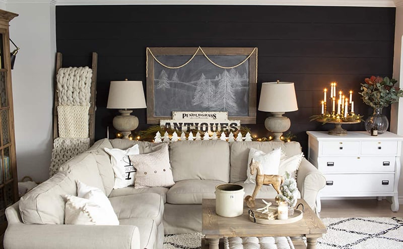 Winter living room decor