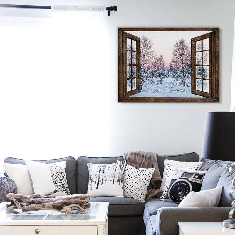 Winter living room decor