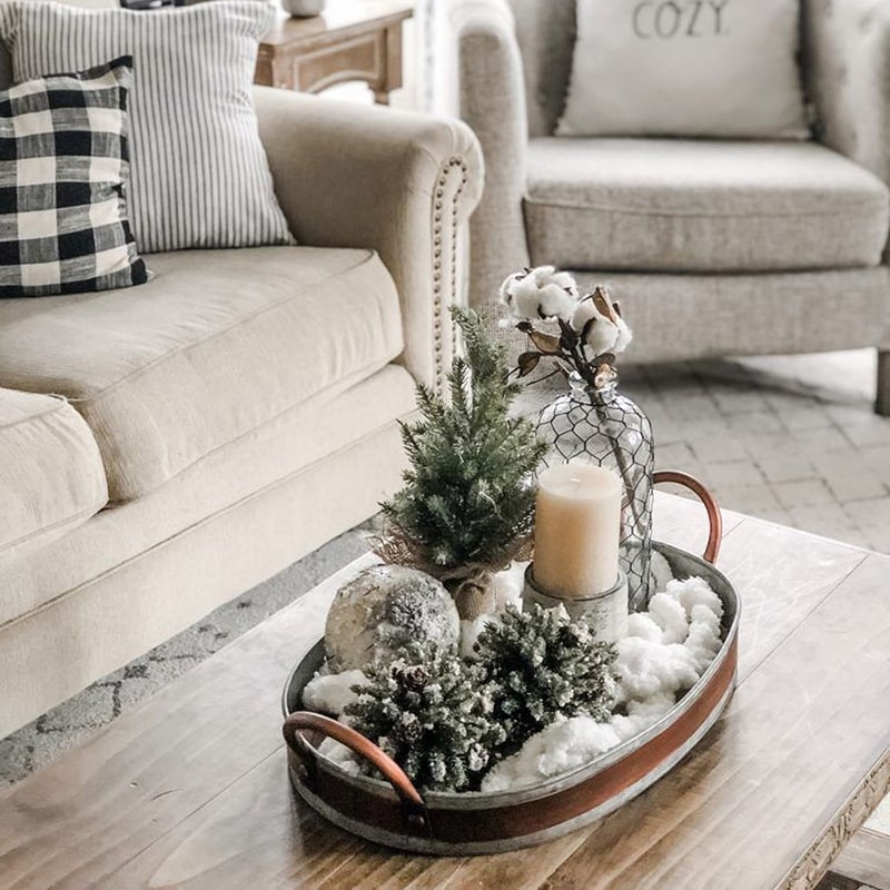 Winter living room decor