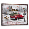 Hayooo Personalized Christmas Canvas Gifts For Farmers With Pickup Truck And Beagles