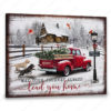 Hayooo Personalized Christmas Canvas Gifts For Farmers With Pickup Truck And Labrador Dogs