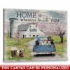 Hayooo Personalized Couple Canvas Gifts For Farmers With Spring Barn And Pickup Truck Home Is Wherever I Am With You