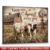 Hayooo Personalized Couple Canvas With Cute Cows God Knew My Heart Needed You