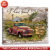 Hayooo Personalized Couple Canvas Gifts For Farmers With Spring Barn And Pickup Truck Wall Art For Valentine Or Anniversary