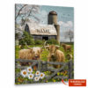Hayooo Personalized Spring Canvas Farming Scene With Beautiful Cows