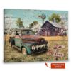 Hayooo Personalized Canvas Gifts For Farmers Spring Barn With Rustic Pickup Truck Wall Art For Farmhouse Decor