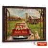 Hayooo Personalized Canvas Spring In The Countryside With Cute Dogs Wall Art For Farmhouse Decor