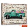 Hayooo Personalized Couple Canvas Gifts For Farmers With Flower Pickup Truck I Love You Then I Love You Still