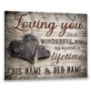 Hayooo Personalized Canvas Best Valentine's Day Gift For Him And Her