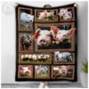 Hayooo Fleece Blanket Best Gift For Farmers Cute Pigs