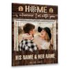 Hayooo Personalized Couple Canvas Home Is Wherever I Am With You