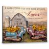 Hayooo Personalized Canvas 5 Years Wedding Anniversary Gifts for Husband, Gifts For Farmer Wife, Sunflower Pickup Truck Wall Art Romantic Gift For Your Partner