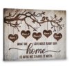 Hayooo Personalized Canvas Family Tree Of Hearts Home