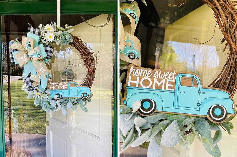 vintage truck spring decor