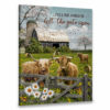 Hayooo Personalized Cow Canvas With Spring Farm Scene