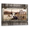 Hayooo Personalized Couple Canvas With Faux Window And Cute Cows