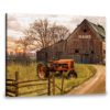 Hayooo Personalized Country Canvas With Old Tractor Wall Art For Farmhouse Lover