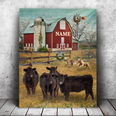Hayooo Personalized Country Wall Art With Spring Barn And Farm Animals Wall Art For Farmhouse Decor