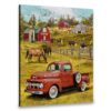 Hayooo Personalized Country Canvas Gifts For Farmers With Rustic Pickup Truck And Farm Animals Wall Art