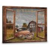 Hayooo Personalized Love Song Canvas With Country Scene Through Faux Window