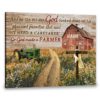 Hayooo Personalized Farmer Canvas With Country Scene Tractor And Cross