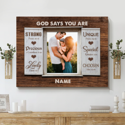 Hayooo Personalized Family Canvas God Says