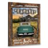 Hayooo Personalized Canvas Gifts For Farmers Old Pickup Truck And Rustic Barn Coming Home For Family