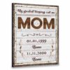 Hayooo Personalized Canvas Mom's Greating Blessings