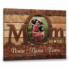 Hayooo Personalized Canvas For Mom With Beautiful Wooden Background