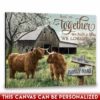 Hayooo Personalized Canvas Beautiful Spring Barn With Cute Cows And Family Name