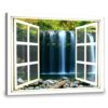 Hayooo Printable Canvas Large Wall Art For Office Decor Faux Window Waterfall