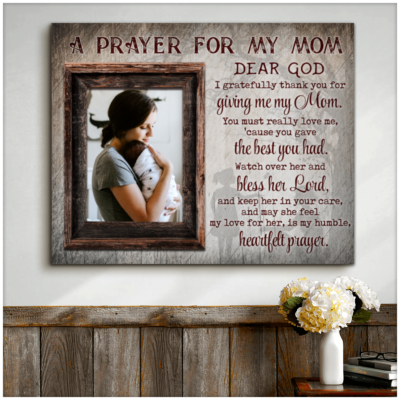 Hayooo Canvas Personalized Photo Gifts For Mothers Days A Prayer For My Mom