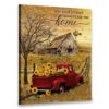 Hayooo Farm Signs Wall Art For Country Home Decor Sunflowers Red Truck Canvas Gifts For Farmers Painting