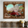 Hayooo Canvas Gifts For Farmers Wedding Gift Personalized Spring Barn And Farm Truck Custom Wall Art For Couple