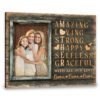 Hayooo Canvas Mom Gift Personalized Canvas Wall Art For Home Decor Mother Amazing Loving Strong