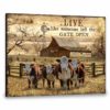 Hayooo Farmhouse Canvas With Cows Scene