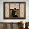 Hayooo Canvas Wall Art For Above Bed Decor With Couple Photo Through Faux Window Always Kiss Me Goodnight