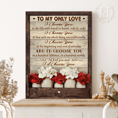Hayooo Personalized Couple Canvas Mason Jar Wall Decor For Wedding Anniversary