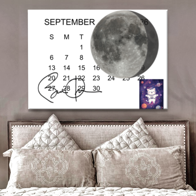 Canvas Horizontal - add handwriting moonphase